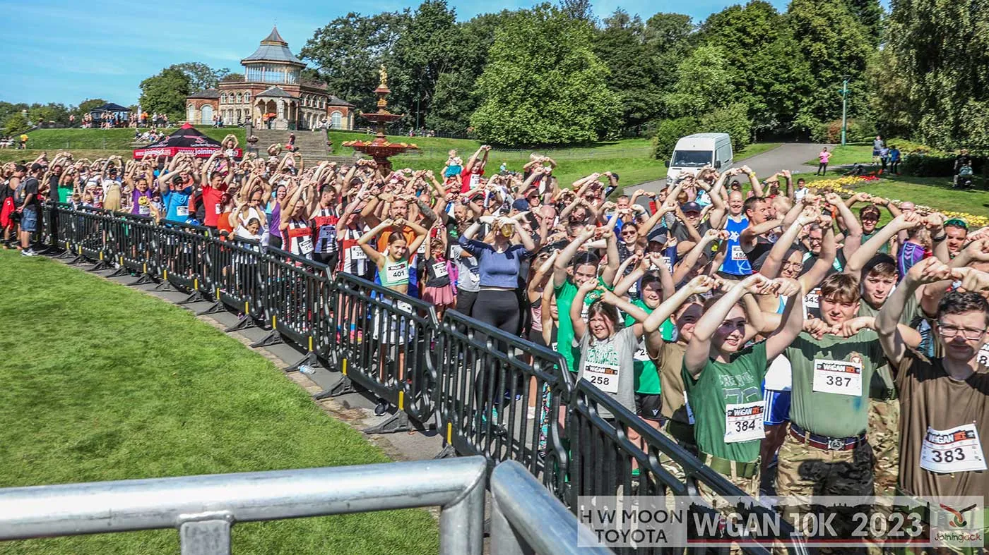 Runners at the start of the Wigan 10K